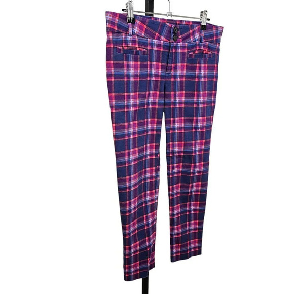 Anthropologie Cartonnier Womens Plaid Charlie Ankle Pants Size 4 - Picture 2 of 8